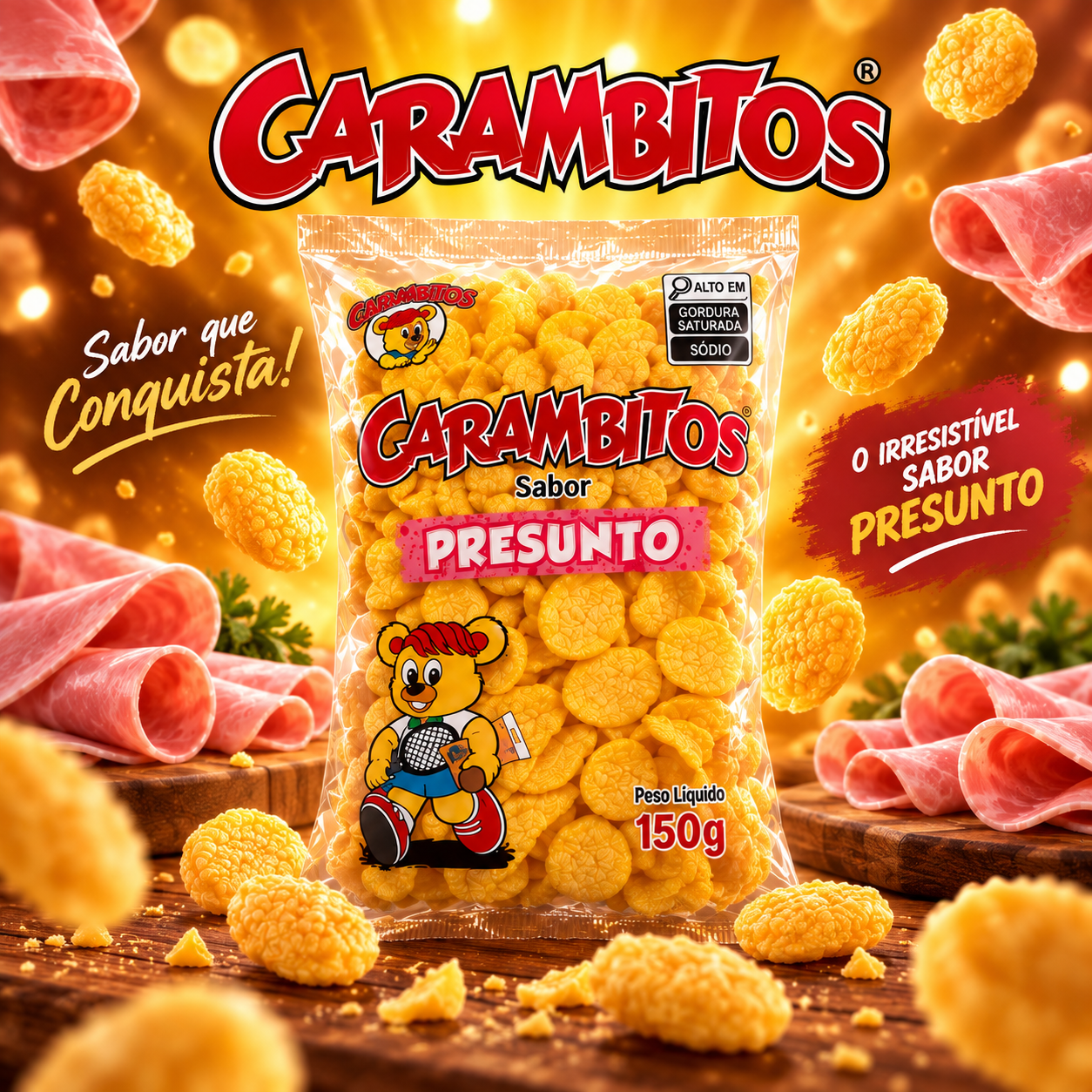 Salgadinho de Milho Presunto